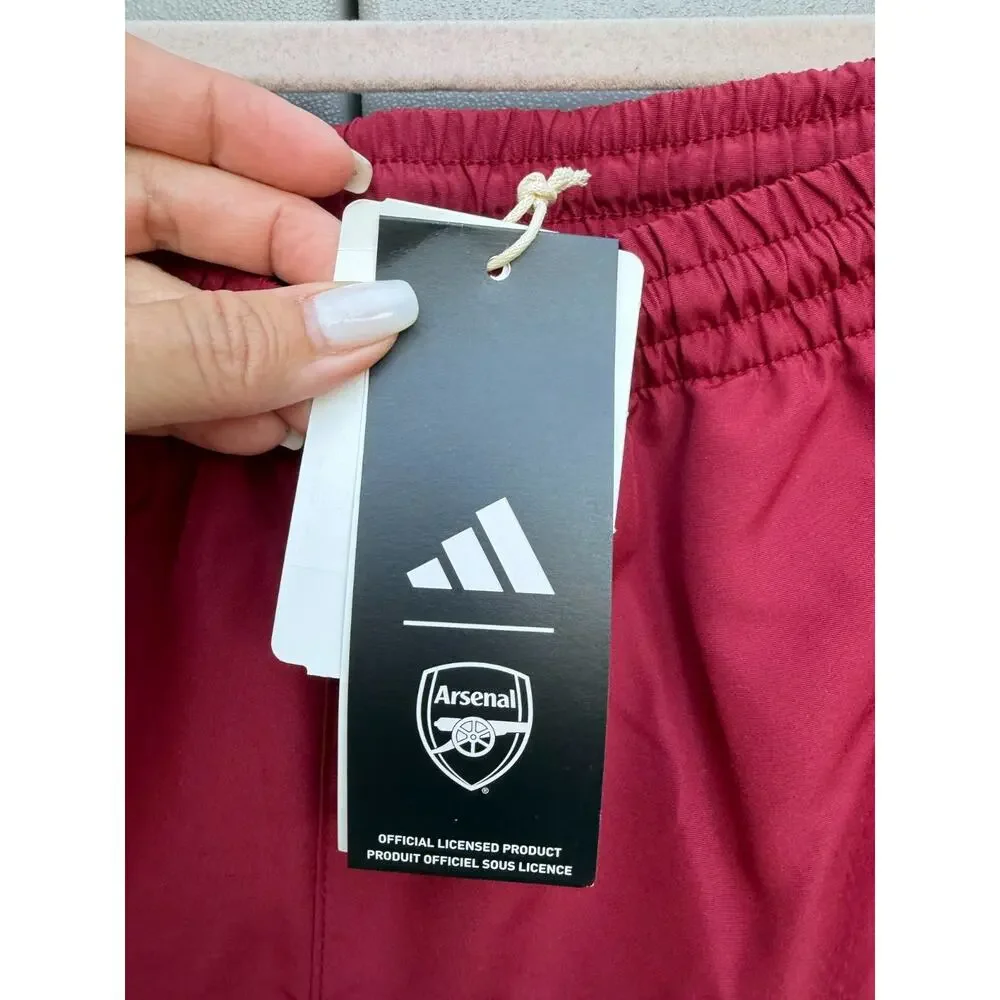 NWT adidas Arsenal FC Stadium Track Pants Sz L Burgundy Soccer Football KG5106